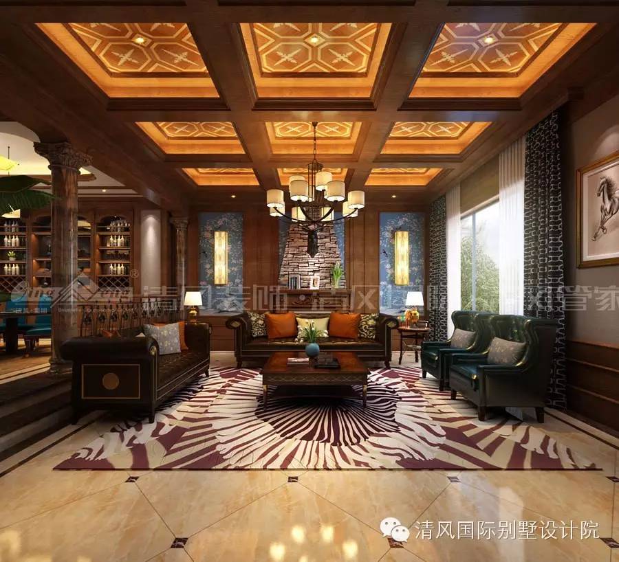 美式家装，多元素融合华丽风，让经典优雅成为生活主旋律