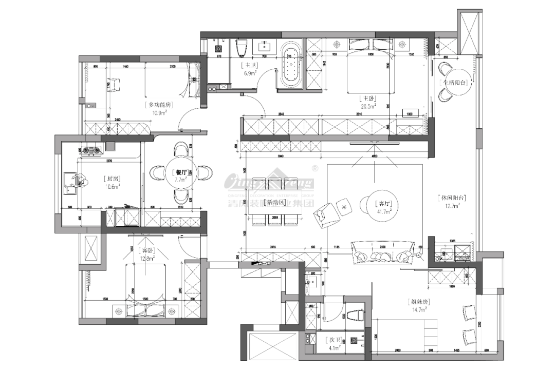 赏·析|170㎡现代简约风，功能收纳双满分，儿童房设计新灵感！