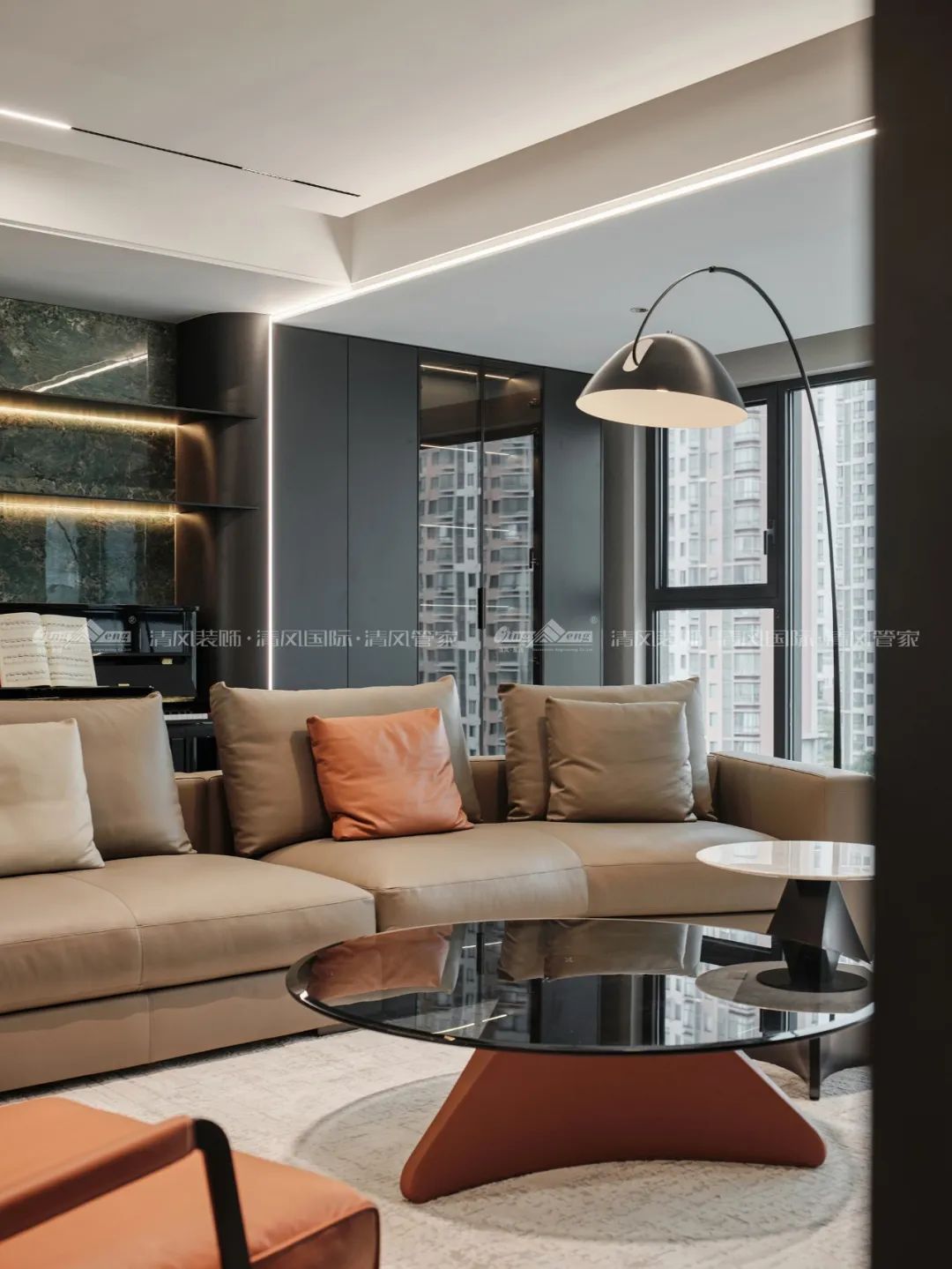 赏·析|198㎡现代轻奢，与精致主义撞个满怀！