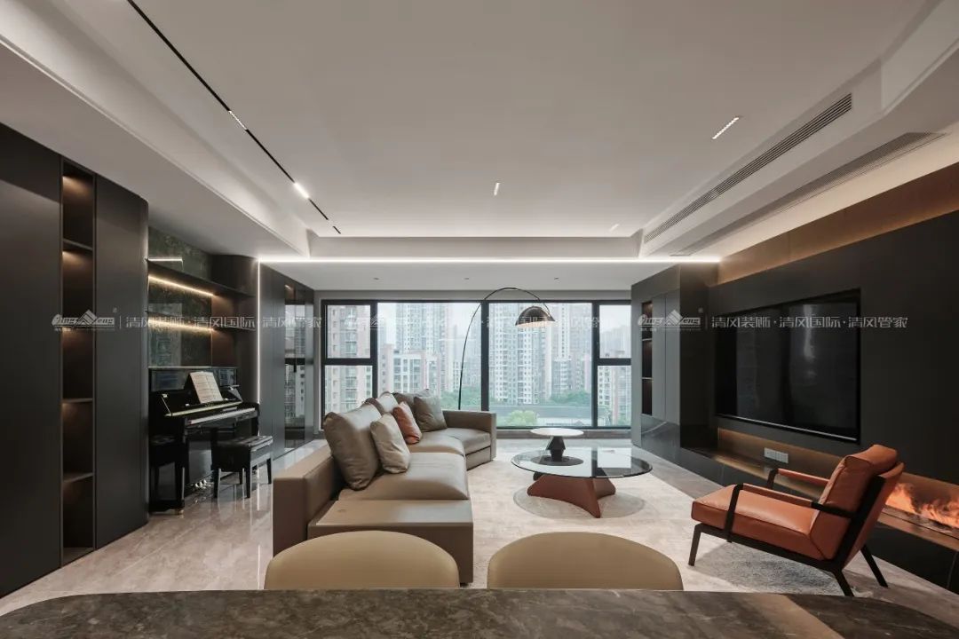 赏·析|198㎡现代轻奢，与精致主义撞个满怀！