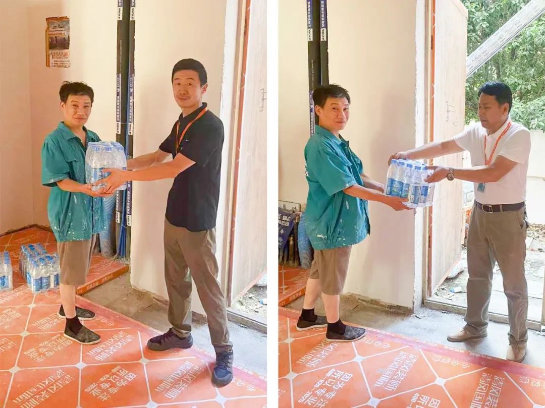 我们·六星彩网站 | 六星彩网站装饰夏日工地送清凉，感谢匠人！