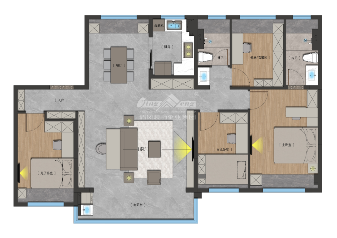 赏·析|140㎡现代简约，温馨舒适感拉满！